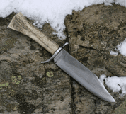 HOLT, BOWIE KNIFE WITH ANTLER, HAMON HARDENING - KNIVES