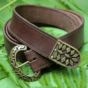 EARLY MEDIEVAL BROWN LEATHER BELT - BELTS