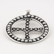 SLAVIC SOLAR CROSS, EMPIRE OF MORAVIA MAGNA, SILVER PENDANT, AG 925 - PENDANTS