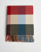 MULTI BLOCK CHECK LAMBSWOOL THROW - WOOLEN BLANKETS AND SCARVES, IRELAND