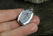 TEIWAZ, RUNE, STERLING SILVER PENDANT - PENDANTS