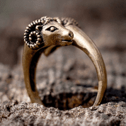 RAM HEADS BRONZE RING - RINGE - BRONZE