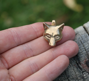 CELTIC FOX, HEAD, PENDANT, BRONZE - BRONZE HISTORICAL JEWELS