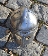 VIKING OCULAR HELM, 2 MM THICK, DECORATED BY HAMMERING - VIKING AND NORMAN HELMETS