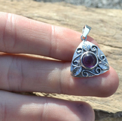 BOUDICCA, STERLING SILVER PENDANT WITH AMETHYST - PENDANTS