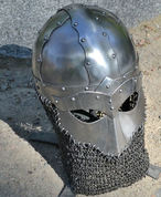 STEINAR, VIKING HELMET WITH CHAINMAIL, RIVETED CHAINS 2MM - VIKINGERHELME