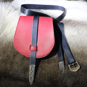 GOTLAND, WIKINGER LEDERTASCHE MIT GÜRTEL - TASCHEN