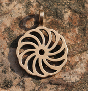 SUN SYMBOL IV, BRONZE PENDANT - PENDANTS, NECKLACES