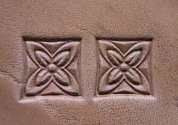 FLOWER IN FRAME, LEATHER STAMP - LEATHER STAMPS