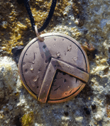 SPARTAN SHIELD, PENDANT, BRONZE - PENDANTS, NECKLACES