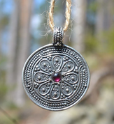 VESNA - PENDENTIF, GRENAT, ARGENT - PENDENTIFS