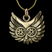 TÊTE DE HIBOU, PENDENTIF, BRONZE - BIJOUX ANIMALIERS