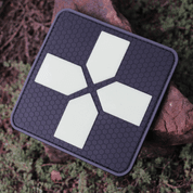 REDCROSS MEDIC PATCH, 100MM 3D RUBBER PATCH GLOW IN NIGHT - MILITARY PATCHES
