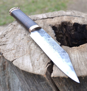 HALDOR, FORGED VIKING KNIFE, BRONZE, WALNUT - KNIVES