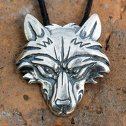 VUK, WOLF PENDANT, STERLING SILVER - PENDANTS