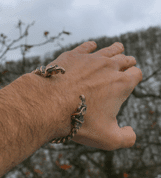 HUGINN AND MUNINN, VIKING BRACELET, BRASS - VIKING, SLAVIC, CELTIC BRACELETS - BRONZE AND BRASS