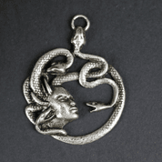 MEDUSA, ANTIQUE, ZINC PENDANT, ANTIQUE SILVER - ALL PENDANTS, OUR PRODUCTION