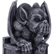 EDO DARK BLACK GROTESQUE GARGOYLE FIGURINE - FIGURES, LAMPS, CUPS