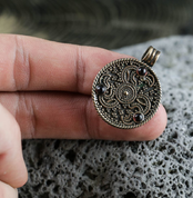 ANGLO-SAXON PENDANT, EAGLE HEADS, ENGLAND, BRONZE - BRONZE HISTORICAL JEWELS