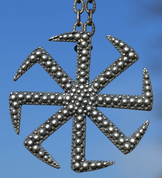 KOLOVRAT, SYMBOLE SLAVE DU SOLEIL, PENDENTIF EN ARGENT, AG 925 - PENDENTIFS