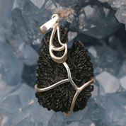 HEDA - MOLDAVITE, SILVER PENDANT AG 925 - MOLDAVITES, CZECH