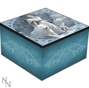 WINTER GUARDIANS - WHITE WOLF, MIRROR BOX, ANNE STOKES - BOXES, PENCIL CASES