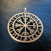 VEGVISIR, RUNE, PENDANT, BRONZE - VIKING PENDANTS