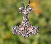 NECRO-ORGANIC SCI-FI THOR HAMMER, BRONZE - BRONZE HISTORICAL JEWELS