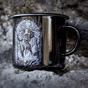 LESHY SLAVIC FOREST SPIRIT ENAMEL MUG - TASSEN, KELCHE