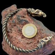 HUGINN AND MUNINN, VIKING BRACELET, BRONZE - VIKING, SLAVIC, CELTIC BRACELETS - BRONZE AND BRASS