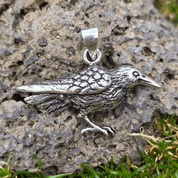 KRÄHE, SILBERANHÄNGER, AG 925 - ANHÄNGER - SCHMUCK, SILBER