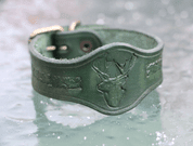 DEER, LEATHER HUNTING BRACELET - WRISTBANDS