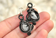 OBSIDIAN  EARRINGS - FANTASY JEWELS