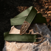 VIKING BELT, BORRE BEAST, LEATHER BRONZE GREEN - BELTS