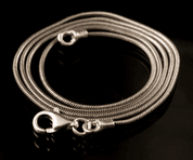 SNAKE, MASSIVE STERLING SILVER CHAIN - CORDS, BOXES, CHAINS
