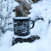 TANUM ROCK CARVINGS ENAMEL MUG - MUGS, GOBLETS, SCARVES