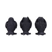 THREE WISE RAVENS 8.7CM - FIGURES, LAMPS, CUPS