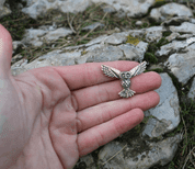 FLYING OWL, BRONZE TALISMAN - ANIMAL PENDANTS