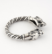 SILBER RING MIT WOLF-MOTIV - RINGE