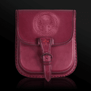 ALBA, SCOTTISH THISTLE, LEATHER BELT BAG - RED - BAGS, SPORRANS