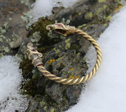 HUGINN AND MUNINN, VIKING BRACELET, BRASS - VIKING, SLAVIC, CELTIC BRACELETS - BRONZE AND BRASS