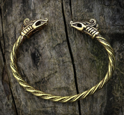 DREKI, VIKING BRASS BRACELET - BRONZE HISTORICAL JEWELS