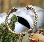 FLÓKI, VIKING BRASS BRACELET BY WULFLUND - BRONZE HISTORICAL JEWELS