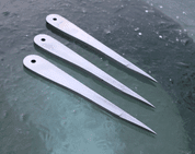 TOP DOG THROWING KNIVES, SET OF 3 POLISHED - SHARP BLADES - THROWING KNIVES