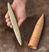 KNIFE SHARPENING STONE, SANDSTONE WITH A CASE - KNIVES