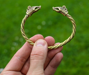 DREKI, VIKING DRACHEARMBAND, MESSING - HISTORISCHEN REPLIKEN AUS BRONZE