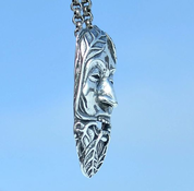 GREEN MAN, THE LORD OF THE NATURE AND REBIRTH, SILVER PENDANT AG 925 - ANHÄNGER - SCHMUCK, SILBER