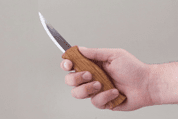 WHITTLING SLOYD KNIFE WITH OAK HANDLE C4 - GESCHMIEDETE SCHNITZMEISSEL