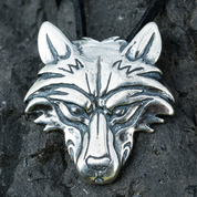 VUK, WOLF PENDANT, STERLING SILVER - PENDANTS