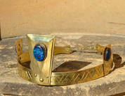 MAGNUS, NOBLE MEDIEVAL BRASS CROWN, PAUA SHELL - DIADEME UND KRONEN